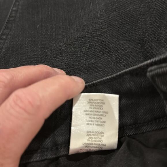 C'Est Toi Black Raw Hem Button Fly Jean Skirt Size M - Picture 4 of 4